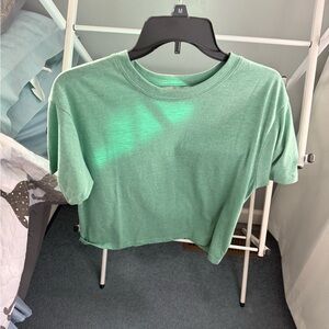 Green Women's cropped top